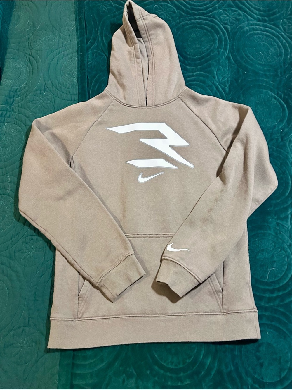 Nike 3BRAND by Russell Wilson Boys XL Taupe Hoodie